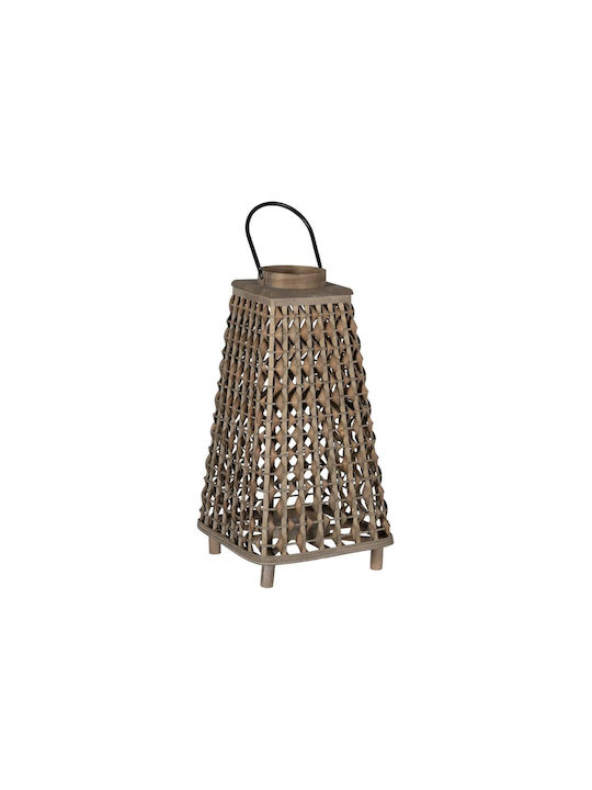 BigBuy Bamboo Lantern Gray 30x30x56cm