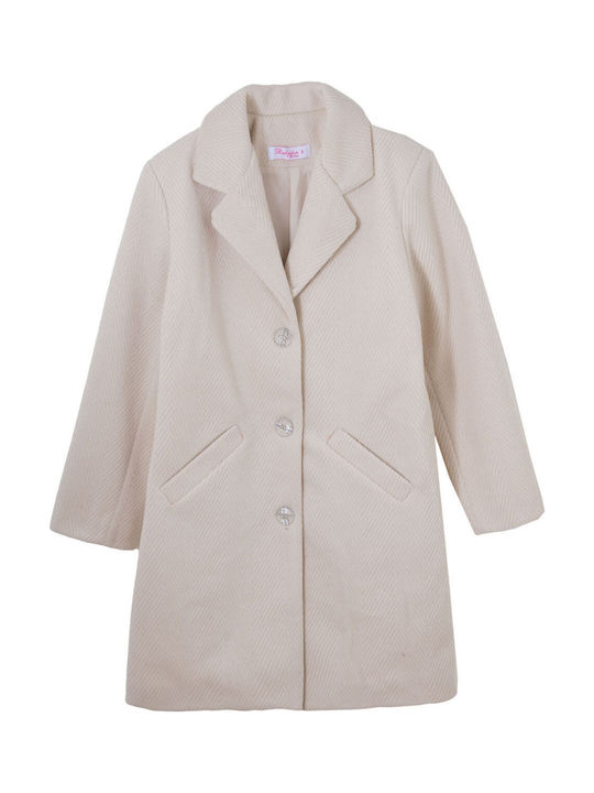 Babylonfashion Παιδικό Παλτό Εκρου
