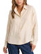 Women's Monochrome Long Sleeve Shirt Ecru