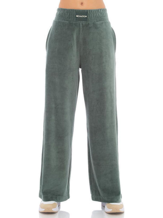 Sweatpants Flared Velvet D.grey