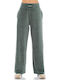 Sweatpants Flared Velvet D.grey