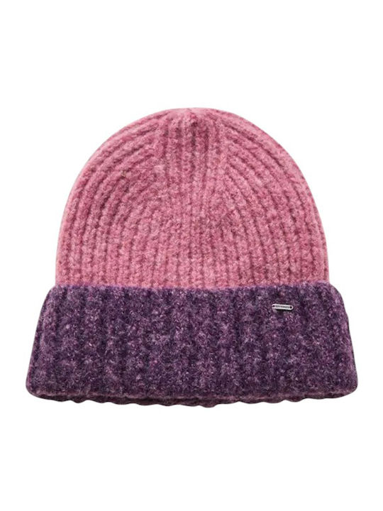 Beanie Γυναικείος Σκούφος Πλεκτός σε Ροζ χρώμα