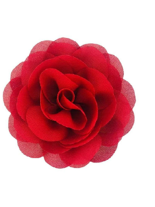 Νυφικό Κλιπ Σχήμα Τριαντάφυλλο Red 8,50cm