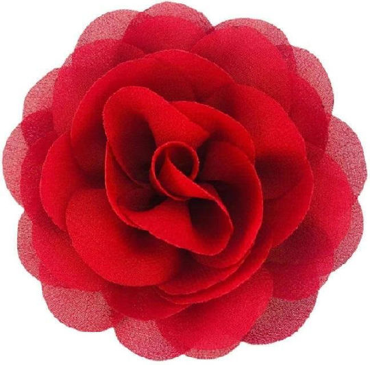 Braut-Haarclip Rosenform Rot 8,50 cm