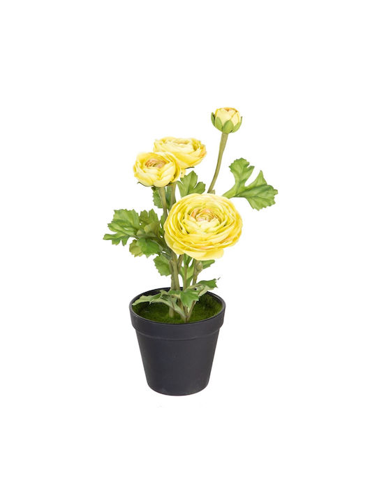 BigBuy Artificial Plant in Small Pot Black 36cm