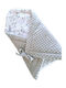 BabyValia Blanket Nursery Swaddling Blankets White Eucalyptus White Dusty Green 75x75cm