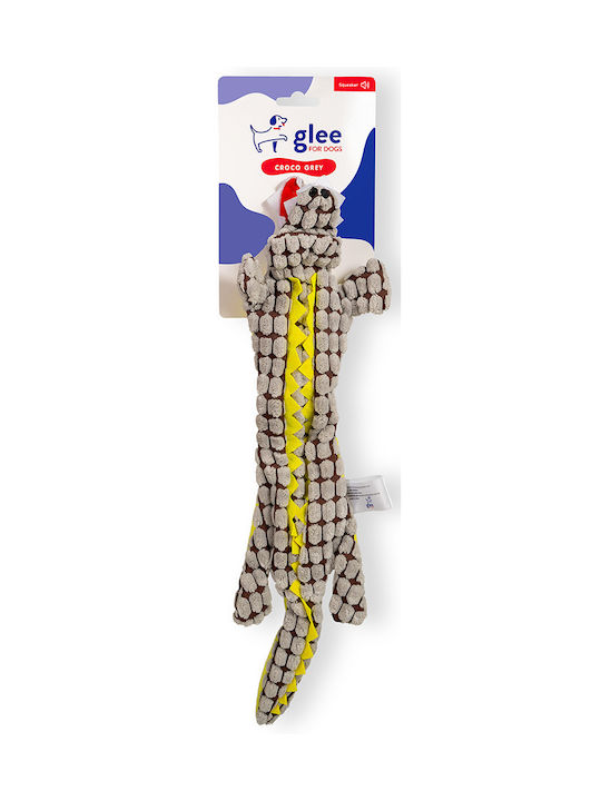 Hundespielzeug Glee Croco Quietscher Grau 45x6x2,5cm
