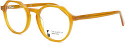 The Glass of Brixton Plastic Eyeglass Frame Yellow BF143 04