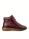 Women's Ankle Boots Platform Burgundy