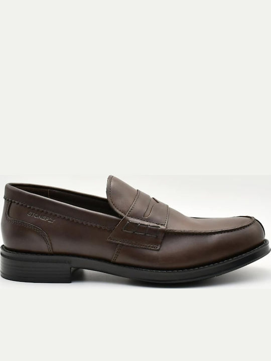 Bliss1 Men's Leather Loafers Brown