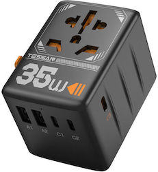 Tessan TS-WTA02 Adaptor Priză de la Universal la Universal