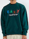 People Crew Fleece Φούτερ Πράσινο