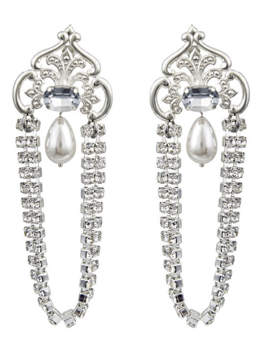 Desperate Design Octavia Earrings made of Silver with Stones & Pearls