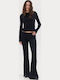 Dama Tesatura Pantaloni Negru