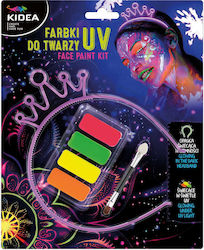 Uv Neon Face Paints + Glow In Dark Headband Kidea