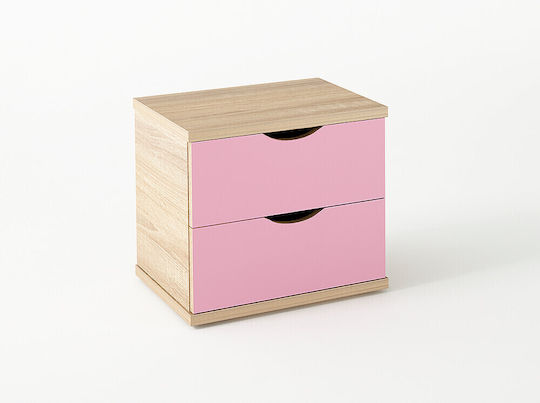 Kinder Nachttisch Hölzernes Rosa 50x40x45cm