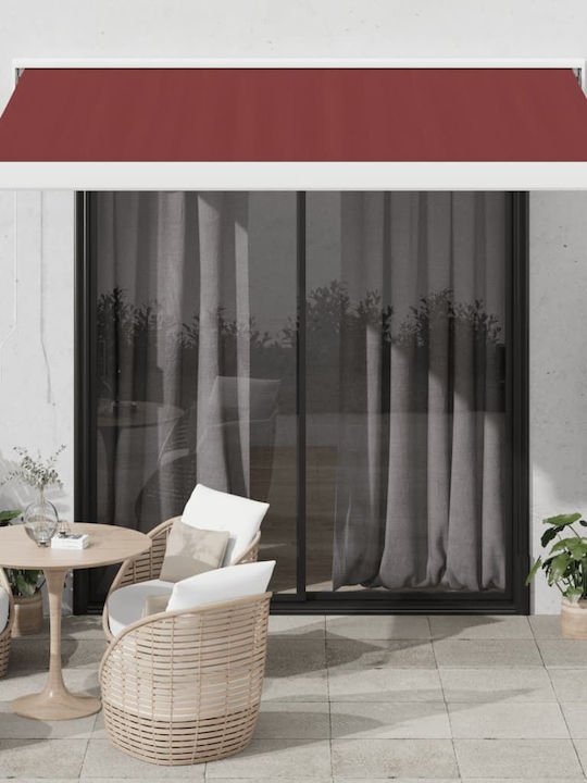 vidaXL Terrace Wall Tent with LED Light Red 3x2...