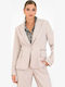 Derpouli Blazer pentru femei Sacou Vanilla