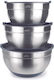 Set de 3 boluri din oțel inoxidabil cu capac perfect asortat