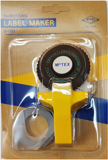 Motex Mechanical Handheld Label Maker in Yellow Color