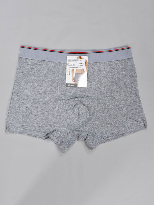 Raiden Herren Boxershorts Grey Melange 1Packung