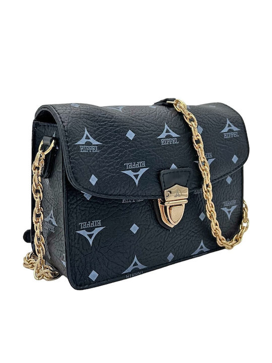 La tour Eiffel Women's Flap Bag Black
