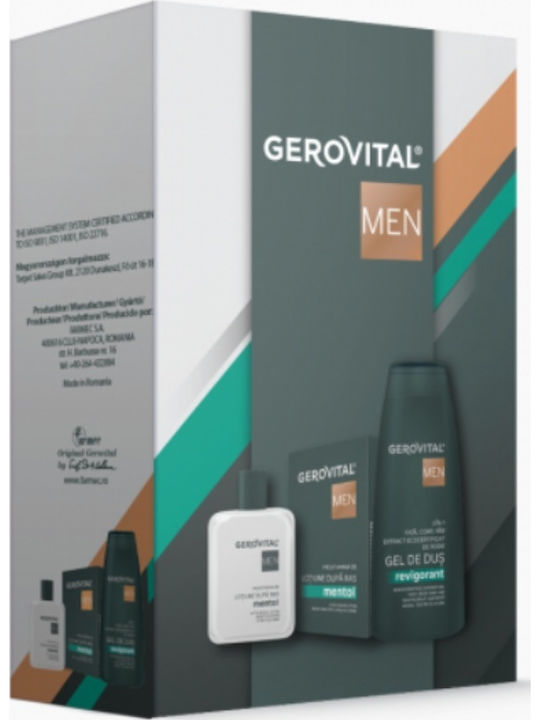 Подаръчен комплект Gerovital Men Лосион за след бръснене Душ гел Подаръчен комплект Gerovital Men Лосион за след бръснене Душ гел