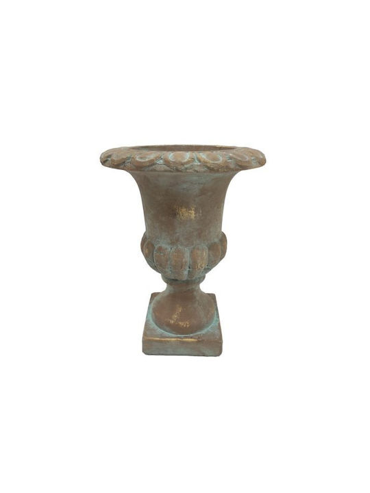 Fankon Flowers Διακοσμητικό Βάζο Πήλινο Priam Καφέ 24.5xΥ33cm