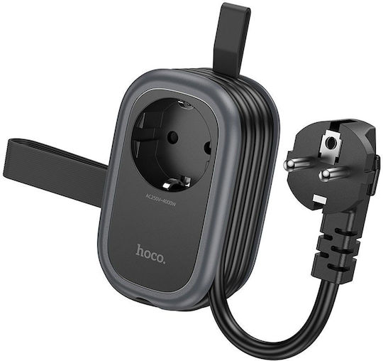 Hoco Single Socket with 2 USB-A, 1 USB-C and Cable 1.1m