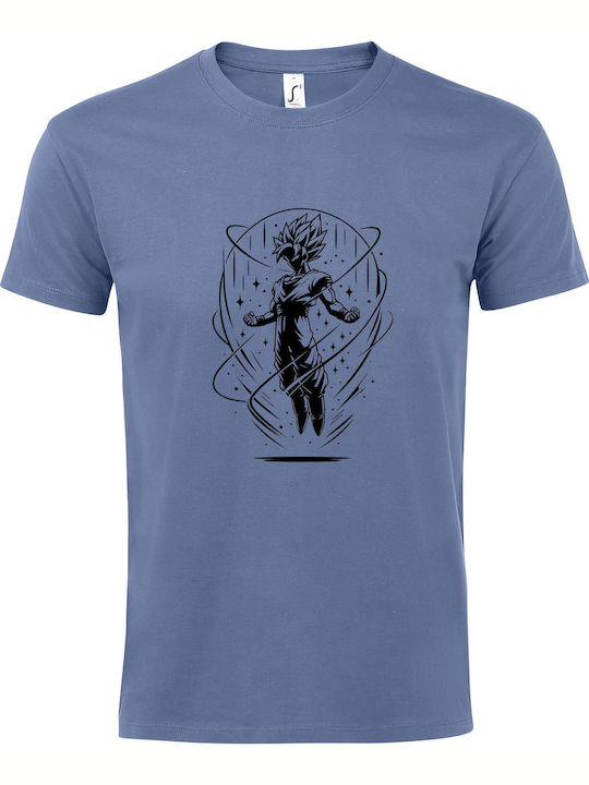 T-shirt Dragon Ball Blau Baumwolle