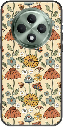 Hippie Mushrooms Oppo Reno 12 F 5g Black Tpu Μαύρη Σιλικόνη