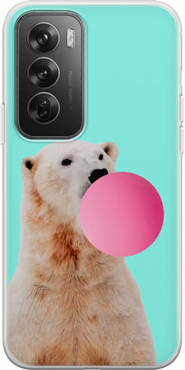 Bubblegum Polar Bear Oppo Reno 12 Pro 5g Flexible TPU Transparent Silicone