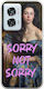 Vintage Lady Sorry Not Sorry Motorola Edge 50 Fusion 5g Flexibles TPU Transparentes Silikon