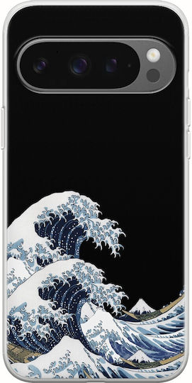 Carcasă Transparentă din Silicon TPU Flexibil Black Wave pentru Google Pixel 9 Pro XL 5G