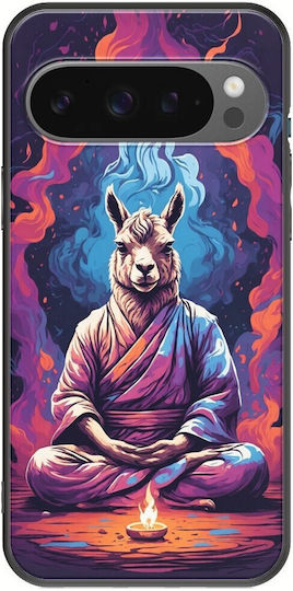Meditation Animals Llama Google Pixel 9 5g Black TPU Black Silicone