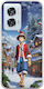 Xmas Anime Monkey D Luffy Motorola Edge 50 Fusion 5g Flexible Tpu Διάφανη Σιλικόνη