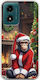 Xmas Animals Chimpanzee Motorola Moto G04s Flexible Tpu Διάφανη Σιλικόνη