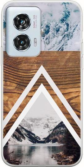 Schutzhülle Snow View Motorola Edge 50 Fusion 5G Flexibles TPU Transparentes Silikon