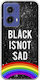 Black Is Not Sad Motorola Moto G85 5G Flexible TPU Transparent Silicone