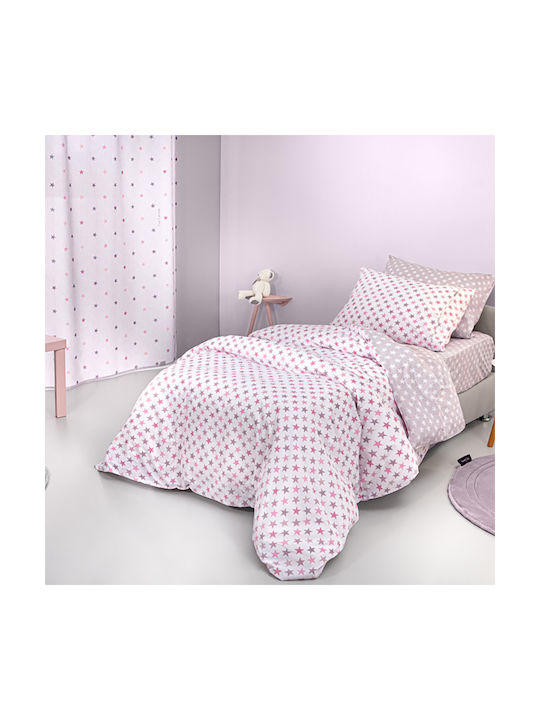 Guy Laroche Sheet Set Single with Elastic Band Cotton Cosmos Pudra 100x200cm 3pcs