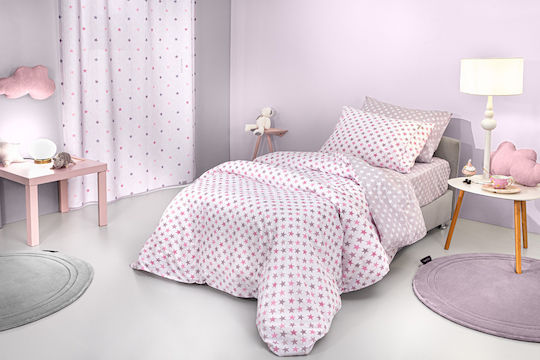 Guy Laroche Σετ Σεντόνια Μονά Βαμβακερά Cosmos Pudra 165x250cm 3τμχ