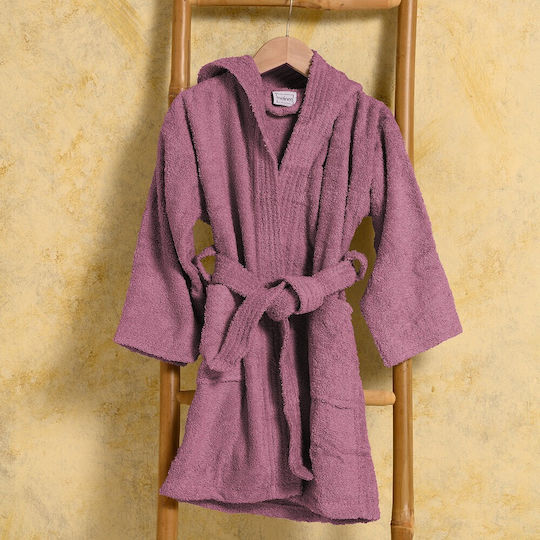 Melinen Kids Hooded Bathrobe Berry