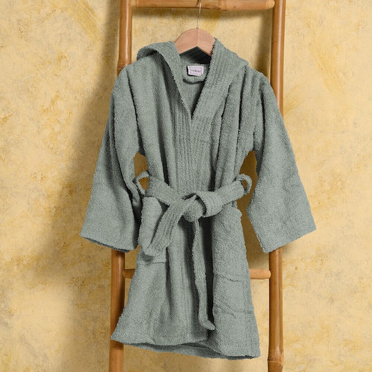 Melinen Kids Hooded Bathrobe Aqua Melinen Kids Hooded Bathrobe Aqua