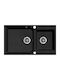 Laveo Drop-In Sink Synthetic Granite W86xD49.7cm Black