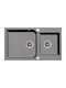 Laveo Drop-In Spüle aus Verbundgranulat B86xT49.7cm Gray
