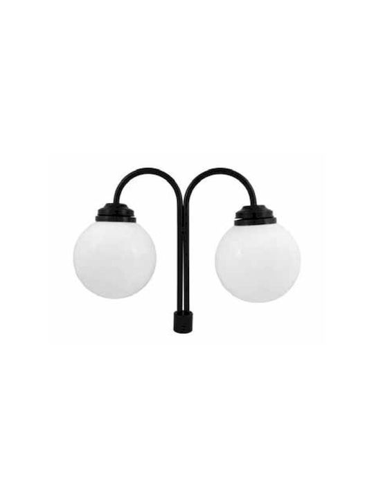 KT Lighting Фенер Публикация Външна за Цокъл E27 Черен