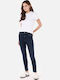 Damen Stoffhose in Skinny Passform Blau