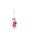 Candy Hanging Ornament Cane Plastic White 8x17cm
