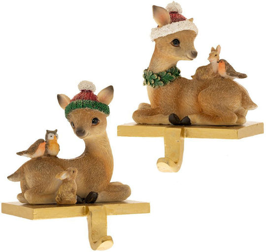 Iliadis Weihnachtliche Figur Hirsche Braun Höhe 13cm Kaminhaken