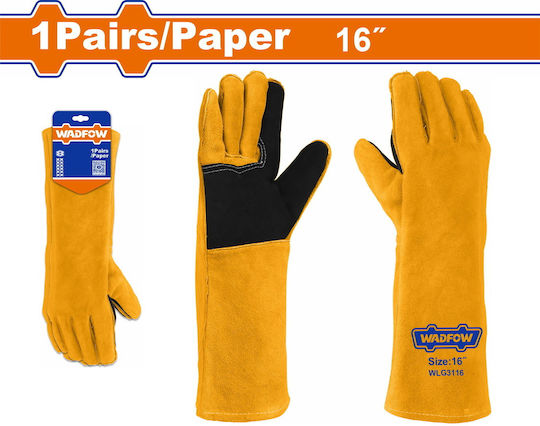 Wadfow Gloves for Work Welding Leather 1pcs